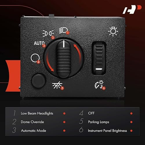 Miniatura 7 de A-Premium Interruptor de faro delantero, luz LED blanca compatible con Chevy Silverado 03-07 Suburban Tahoe Avalanche, GMC Yukon Sierra 03-07,