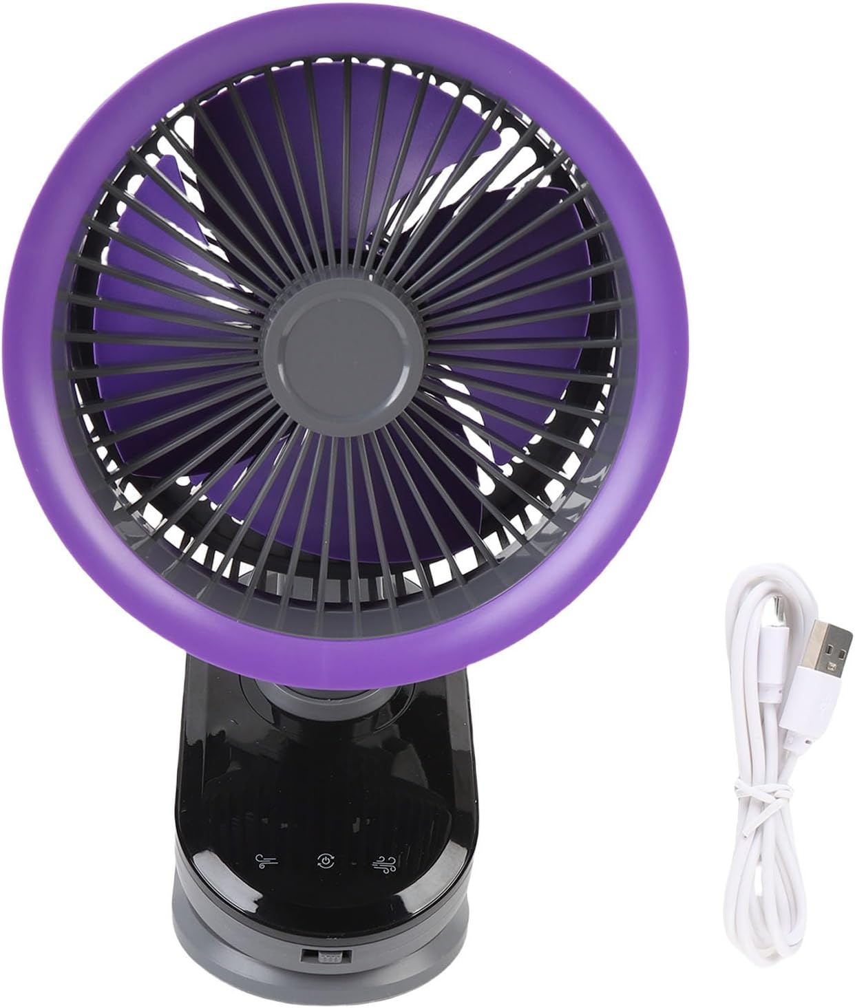 Eujgoov Auto Oscillating Desk Fan 100 Speeds Low Noise with LED Display Type C Charging for Bedroom Office Living Room
