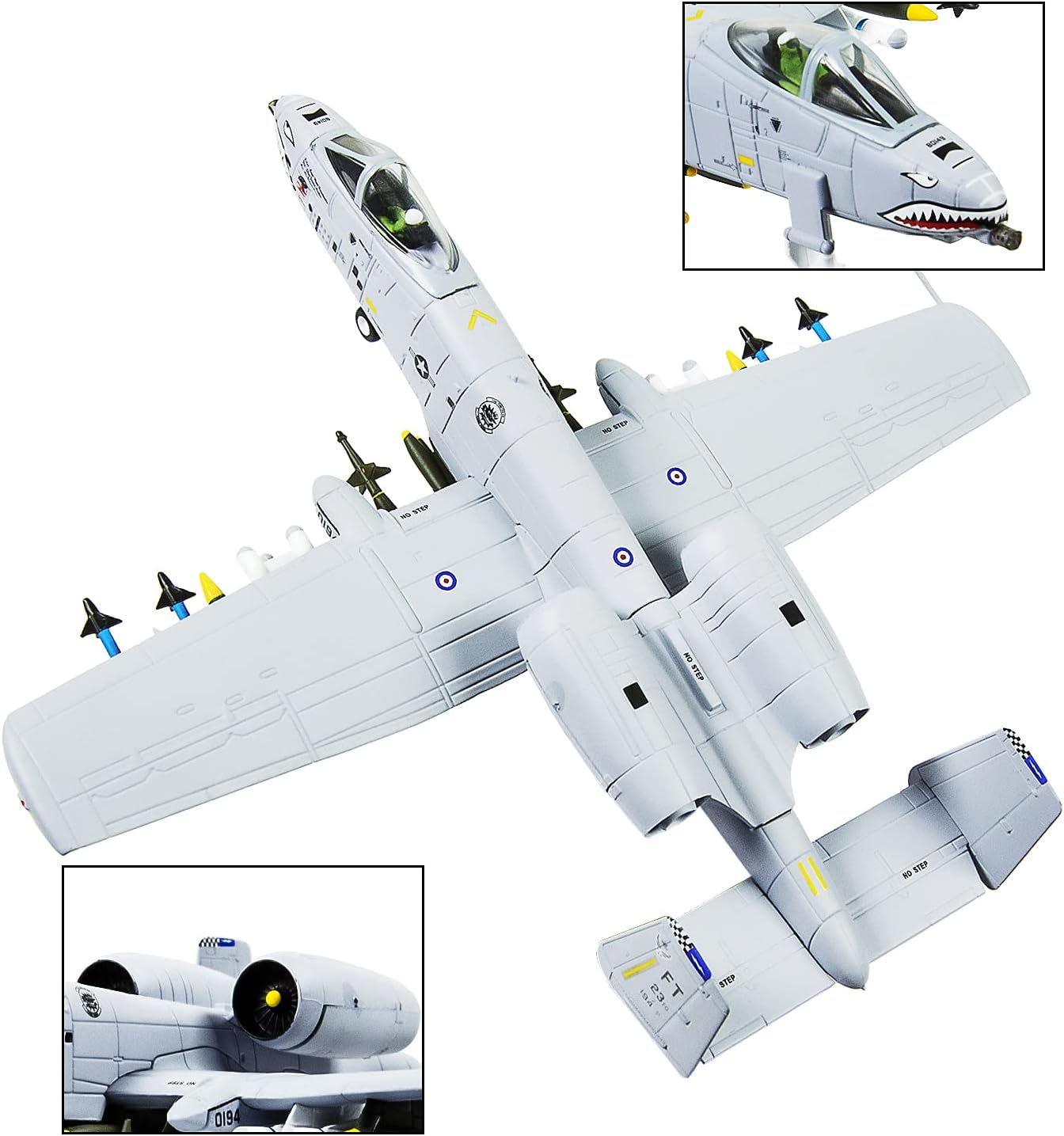 Busyflies 1:100 A-10 Thunderbolt II Warthog Attack Fighter Plane Model Diecast Military Airplane Model for Collection and Gift(A-10) : Arts, Crafts & Sewing