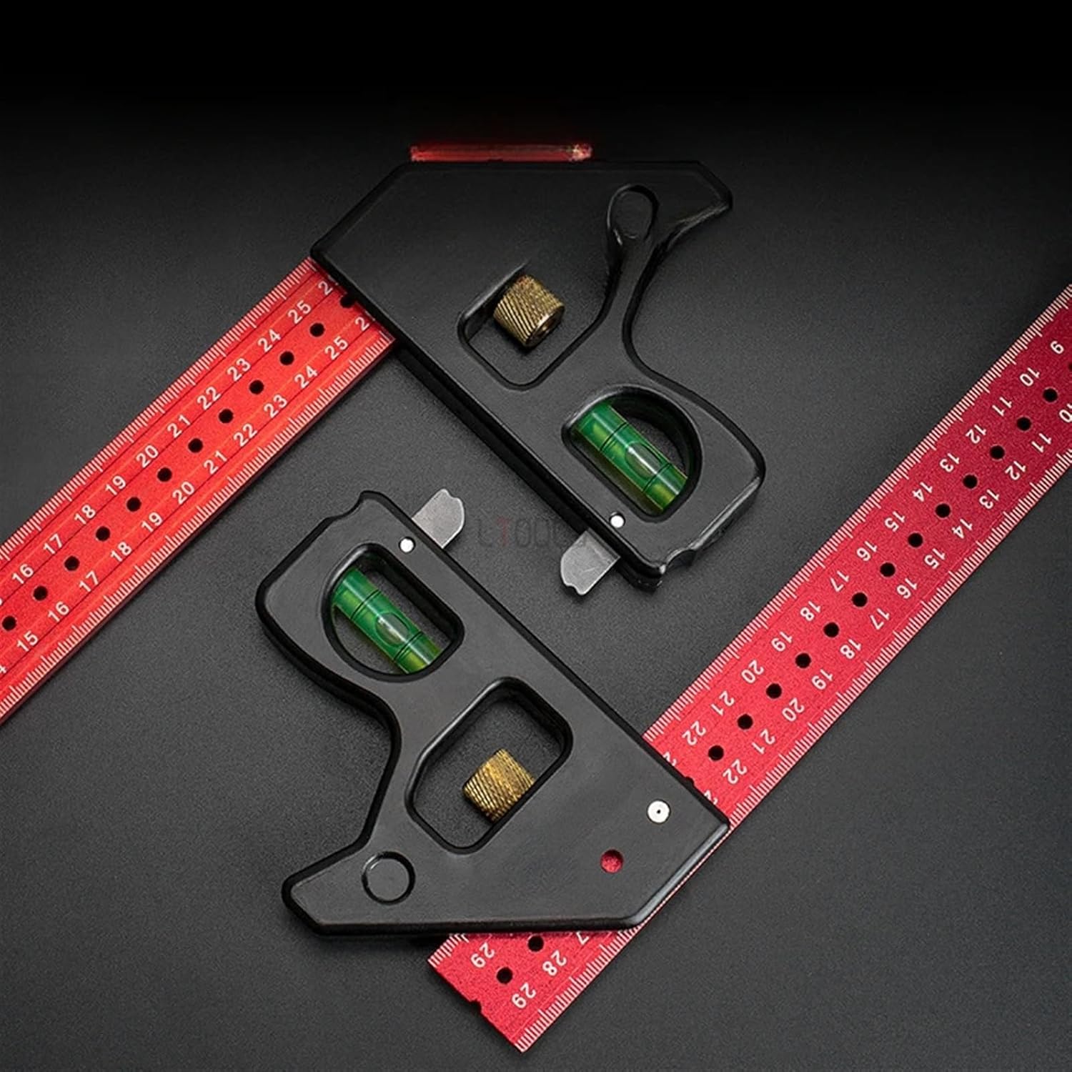 Gauges Heavy Duty High-Precision Woodworking Stainless Steel Multifunction Combined Angle Ruler 30/40cm Long Movable Angle Ruler (Color : 40cm)