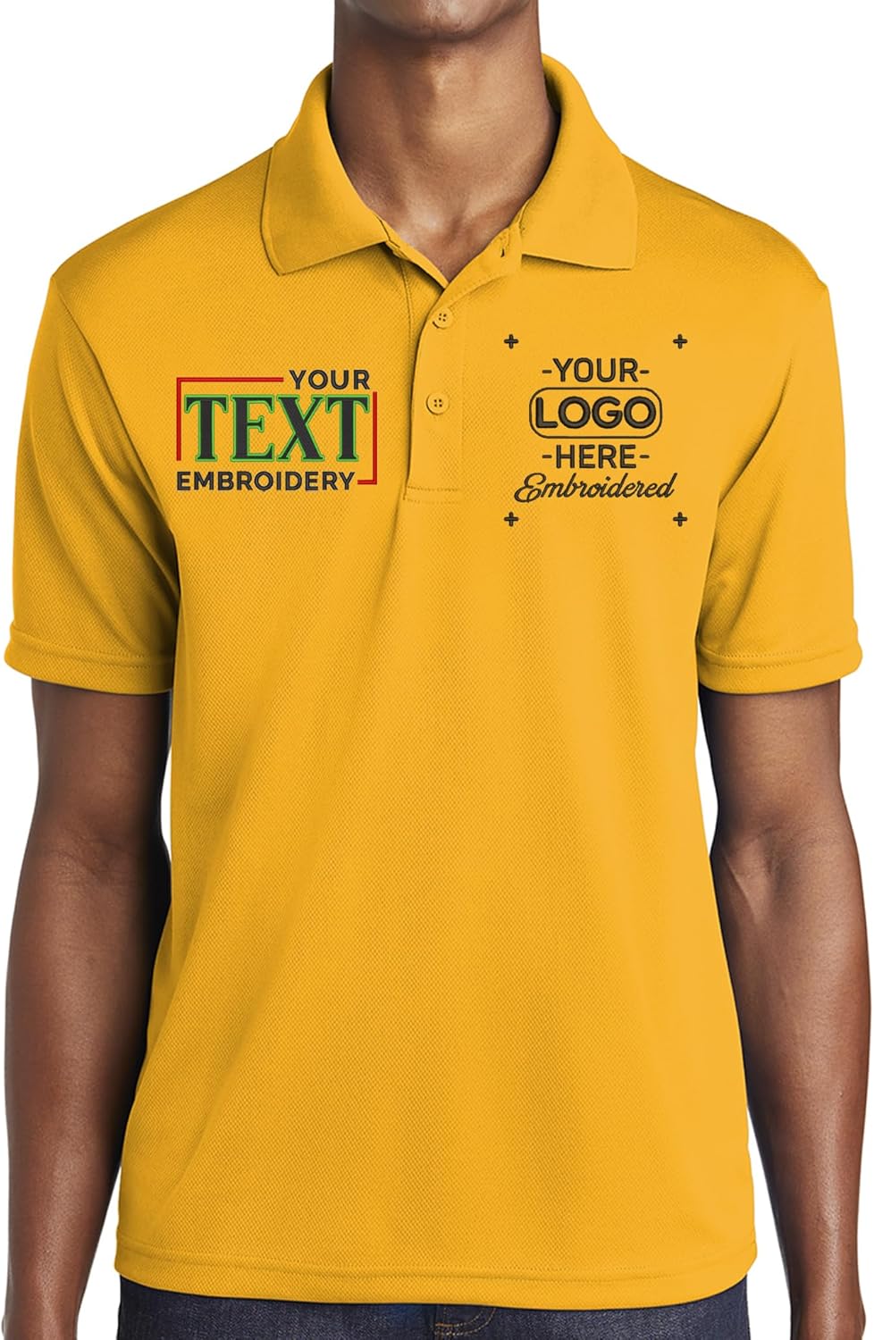 Custom Polo Shirt for Men Personalized Embroidered Polo Golf Shirt with Text