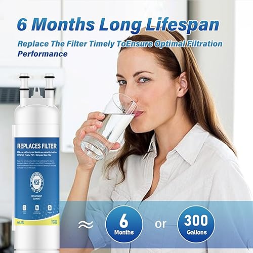 Miniatura 6 de Filtro de agua de repuesto para Frigidaire, compatible con FPPWFU01 PurePour PWF-1, filtro de agua PureAdvantage Electrolux EPPWFU01 (paquete de 2)
