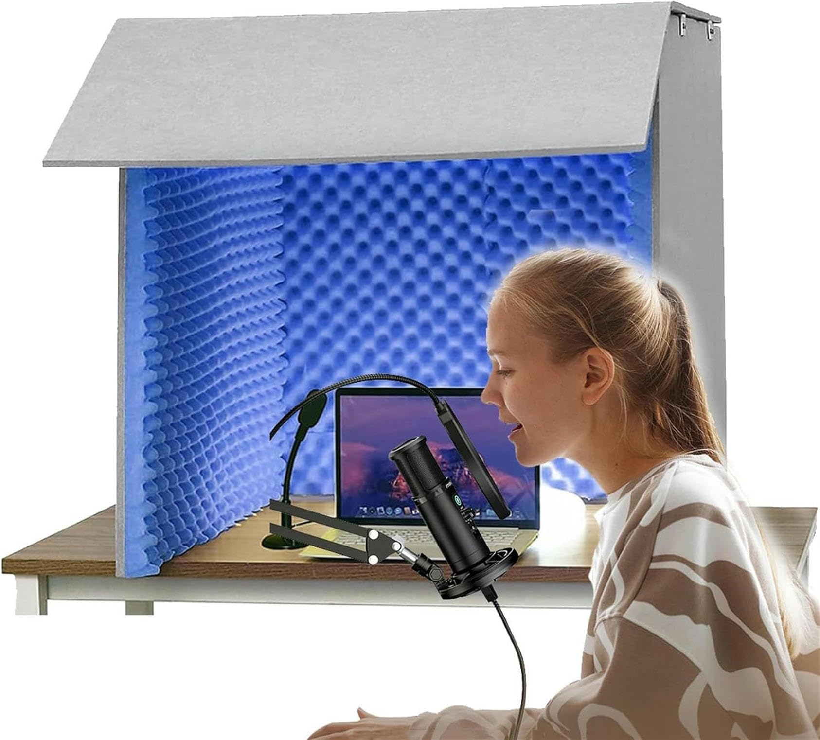 kabina wokalna, Kabina izolacyjna mikrofonu Sound Proof Box Cube, do domowego studia, nagrywania muzyki