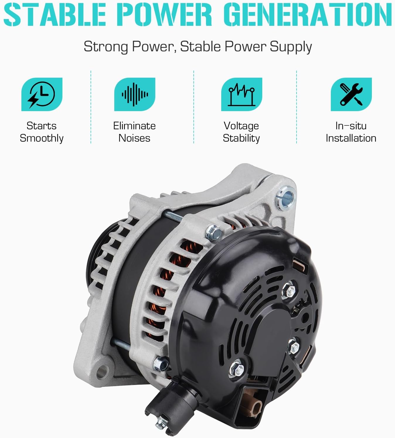 New Alternator Fit for Honda Accord 3.5 3.5L 2013-2017, for Crosstour 3.5L 2013-2015 for Acura RDX 3.5L 2016-2018,for TLX 3.5L 2016-2020 (Only for Automatic Tranmission) 11670, 290-6314, 104211-8300