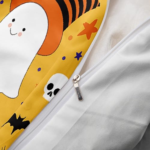 Miniatura 55 de Pumpkin Bedding Halloween Duvet Cover Set Funny Evil Pumpkin Pattern Design Black Halloween Bedding Set Queen 1 Duvet Cover 2 Pillowcases