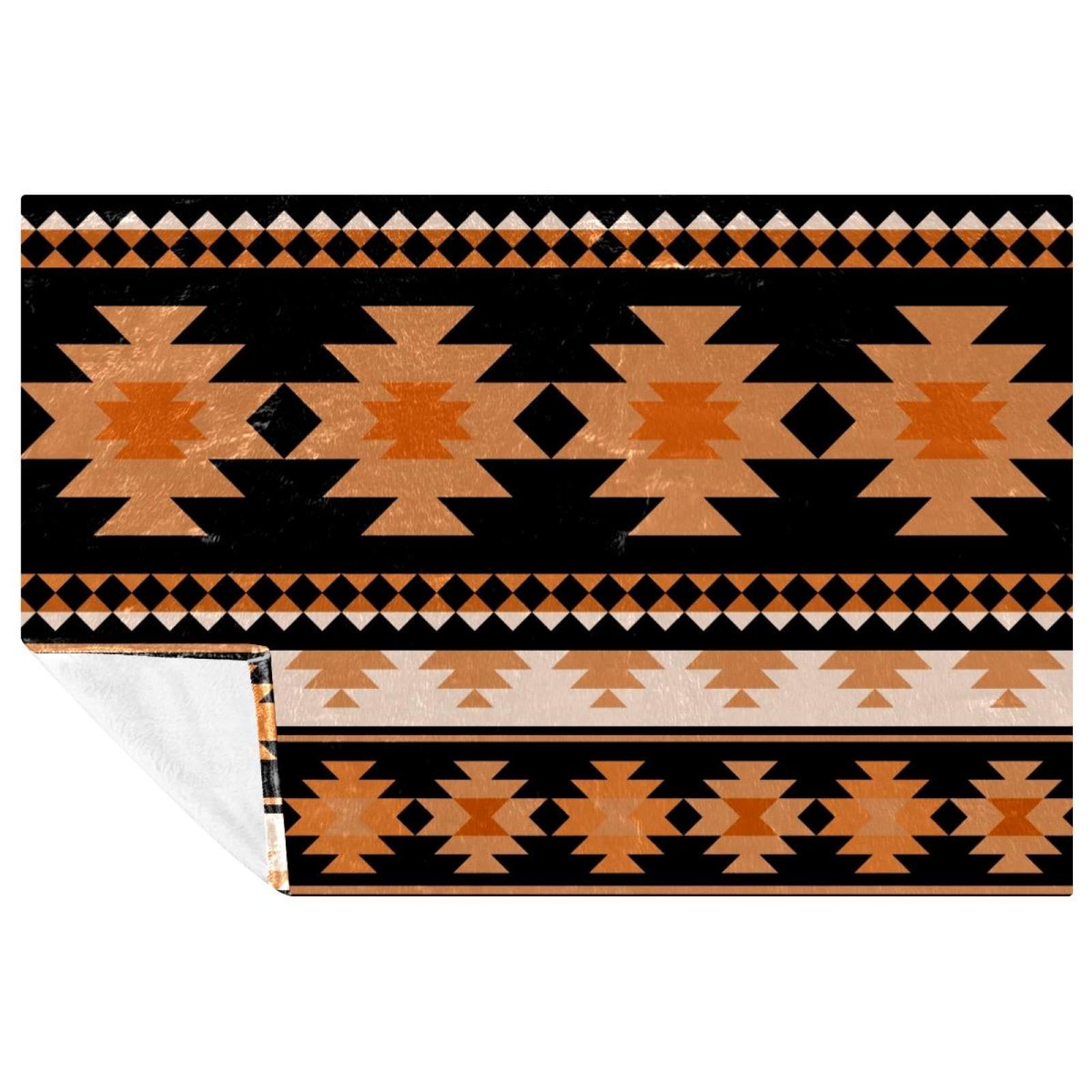 Plaid motif aztèque couverture de lit douce de qualité supérieure