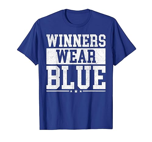 Winners Wear Blue Color War Team Camp Wear Spirit Game