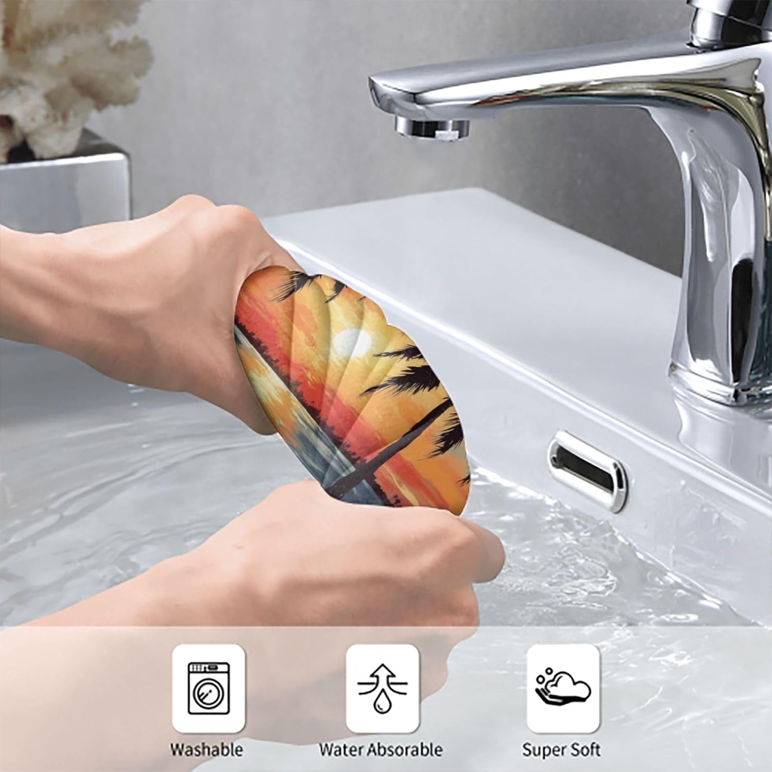 Space Planet Print Hand Towels for Kitchen, Decorative Bathroom Towels Decor Farmhouse Cute for Men Women Gifts