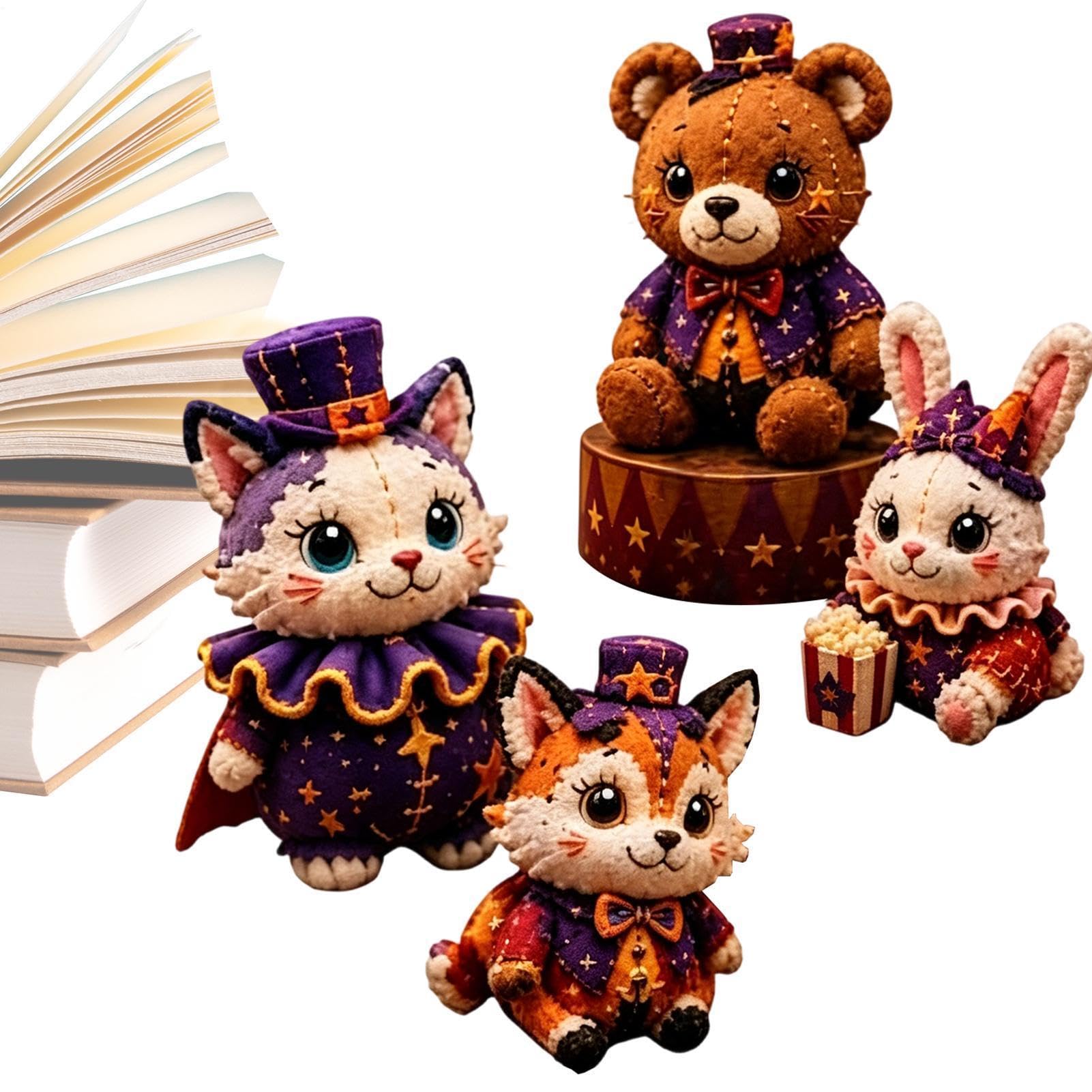 Kit de acolchado de Halloween para coser personajes de fieltro sin usar tijeras 8