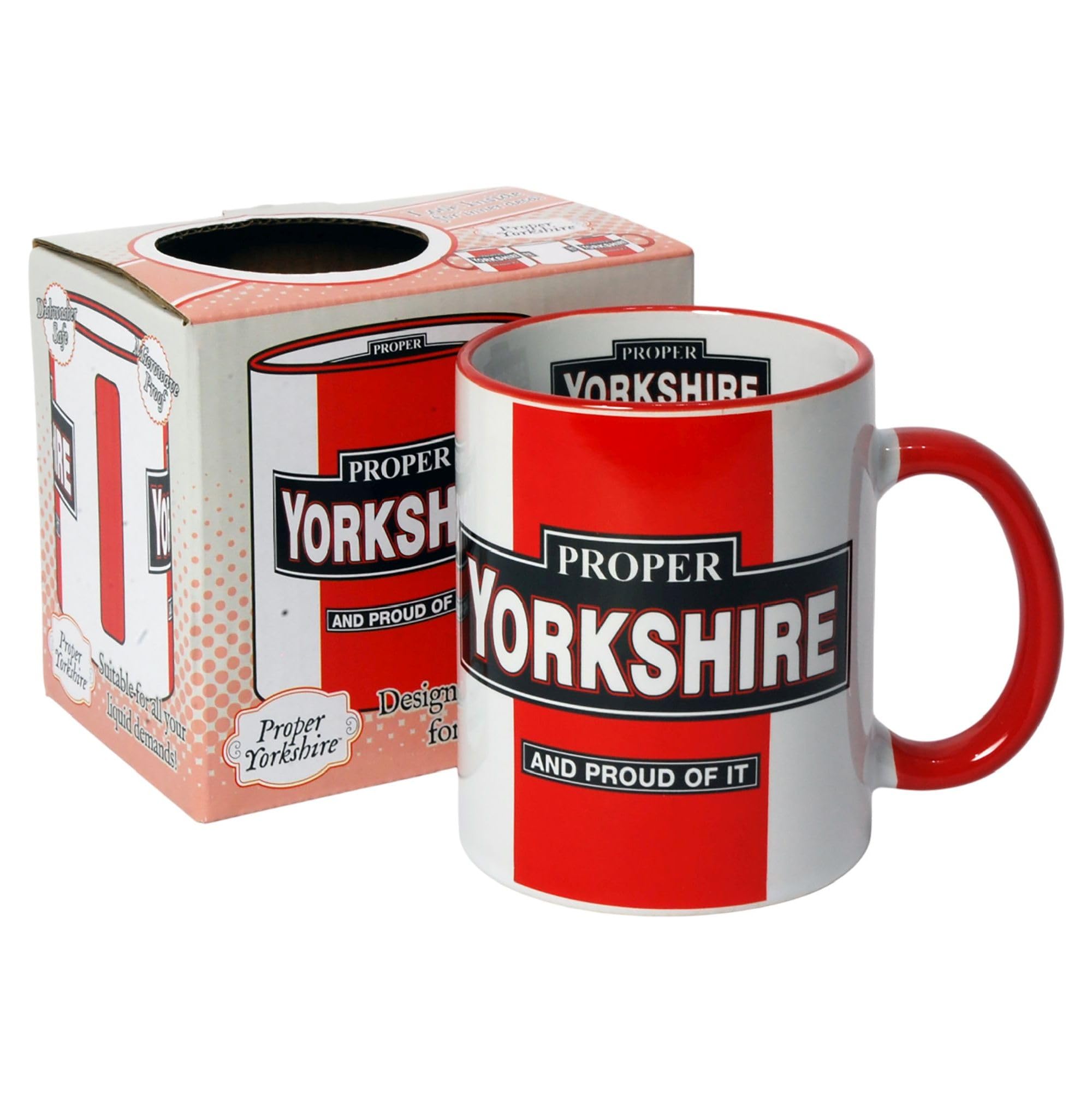 Proper Yorkshire Mug Mug - Gift Boxed Football Cup - Present Idea for Fan Supporter Christmas for him