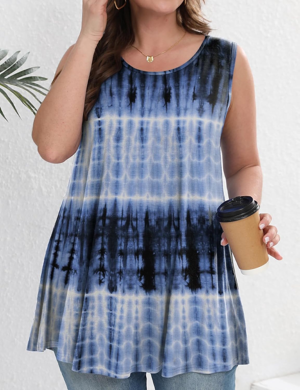 JollieLovin Women's Tunics Tank Tops Sleeveless Loose Fit T-Shirt with Flare Hem Comfy Swing Blouse (Available in Plus Size) - Image 5