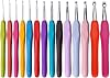 14 Pcs Crochet Hooks Set,Crochet Hooks Sets for Beginners,Colorful Ergonomic Rubber Soft Grip Handle,Ergonomic Needles Best for Women