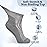 +MD Diabetic Socks for Men Women-6 Pairs, Non-Binding Extra Wide Ankle Socks, Circulator Socks for Edema 13-15 Grey