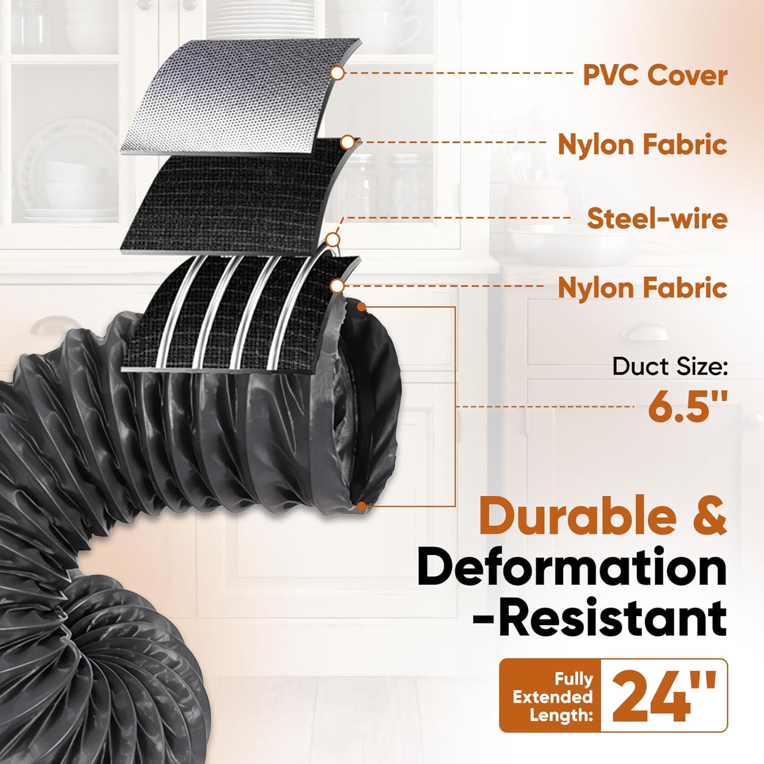 4" Under Cabinet Toe Kick Ducting & Vent Cover Kit | Fits 4" Cabinet Cavity, 4x10"/4x12" Floor Vents | Boosts HVAC Efficiency, Reduces Energy Costs & Improves Ventilation