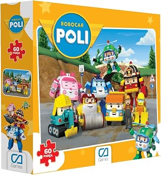 CA Games Robocar Poli Temalı Lisanslı 60 Parça 34x24cm Çocuk Puzzle Yapboz Serisi