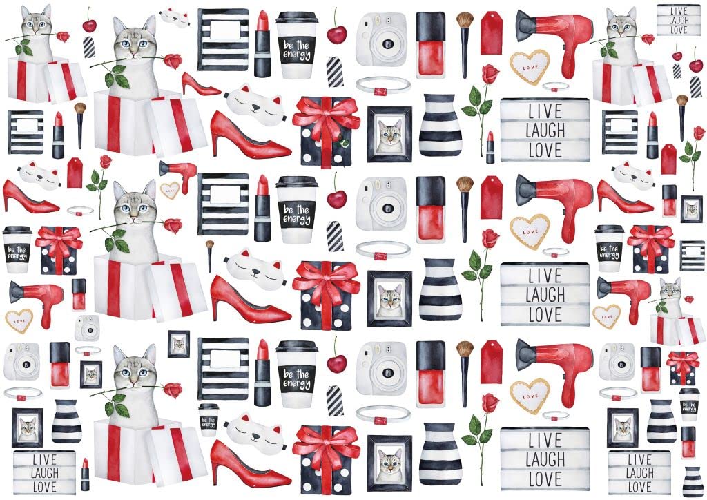 Amazon.co.jp: ポーセラーツ 転写紙【白磁用・セット割】オシャレCAT