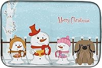 Vista 70 de Caroline's Treasures BB2508DDM - Tapete de secado de platos de perro de montaña bernés con regalos de Navidad entre amigos, tapete absorbente