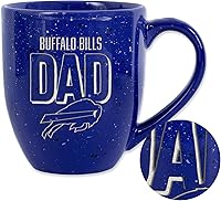 Vista 46 de Rico Industries NFL Football #1 Dad 16 oz Team Color Laser Engraved Ceramic Coffee Mug