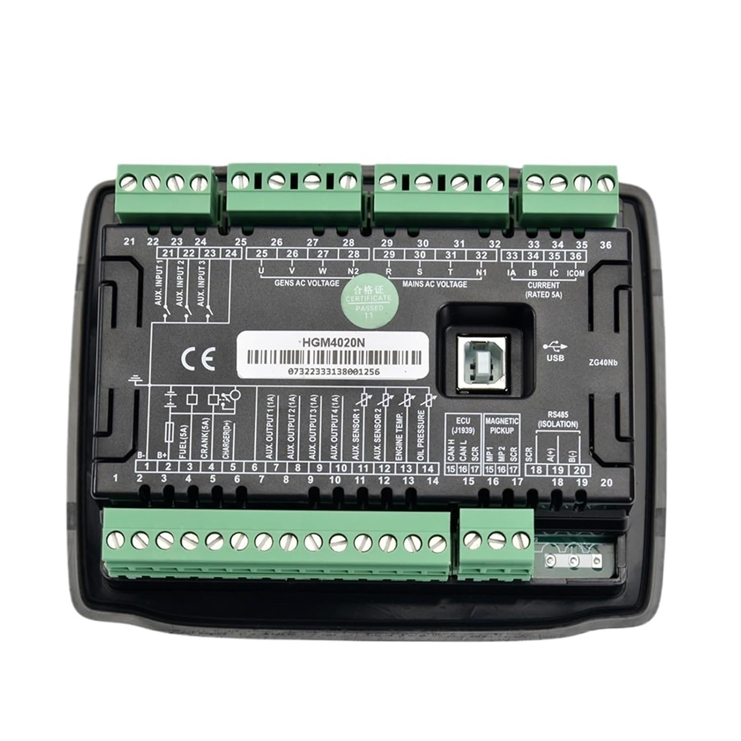 HGM4010N Generator Smart Controller Auto Starts Mains Engine Digital Control Panel Hgm4020n(HGM4010N)