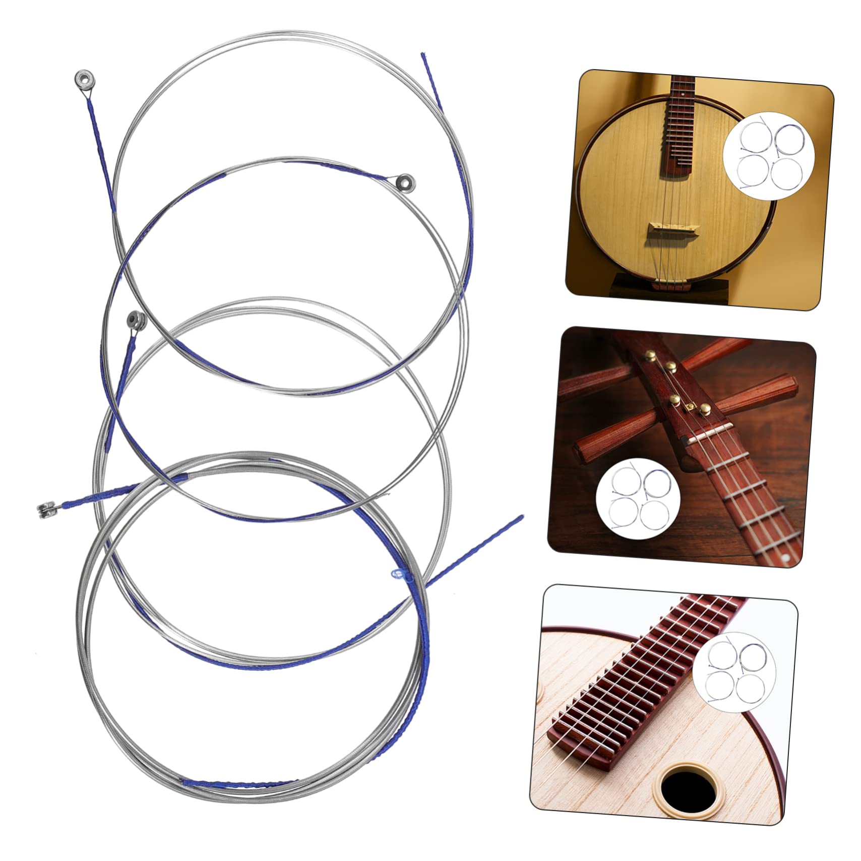 WHAMVOX 4pcs Chinese Strings Changing Strings for Standard Tension Strong Treble Bright Bass Consonant Chord