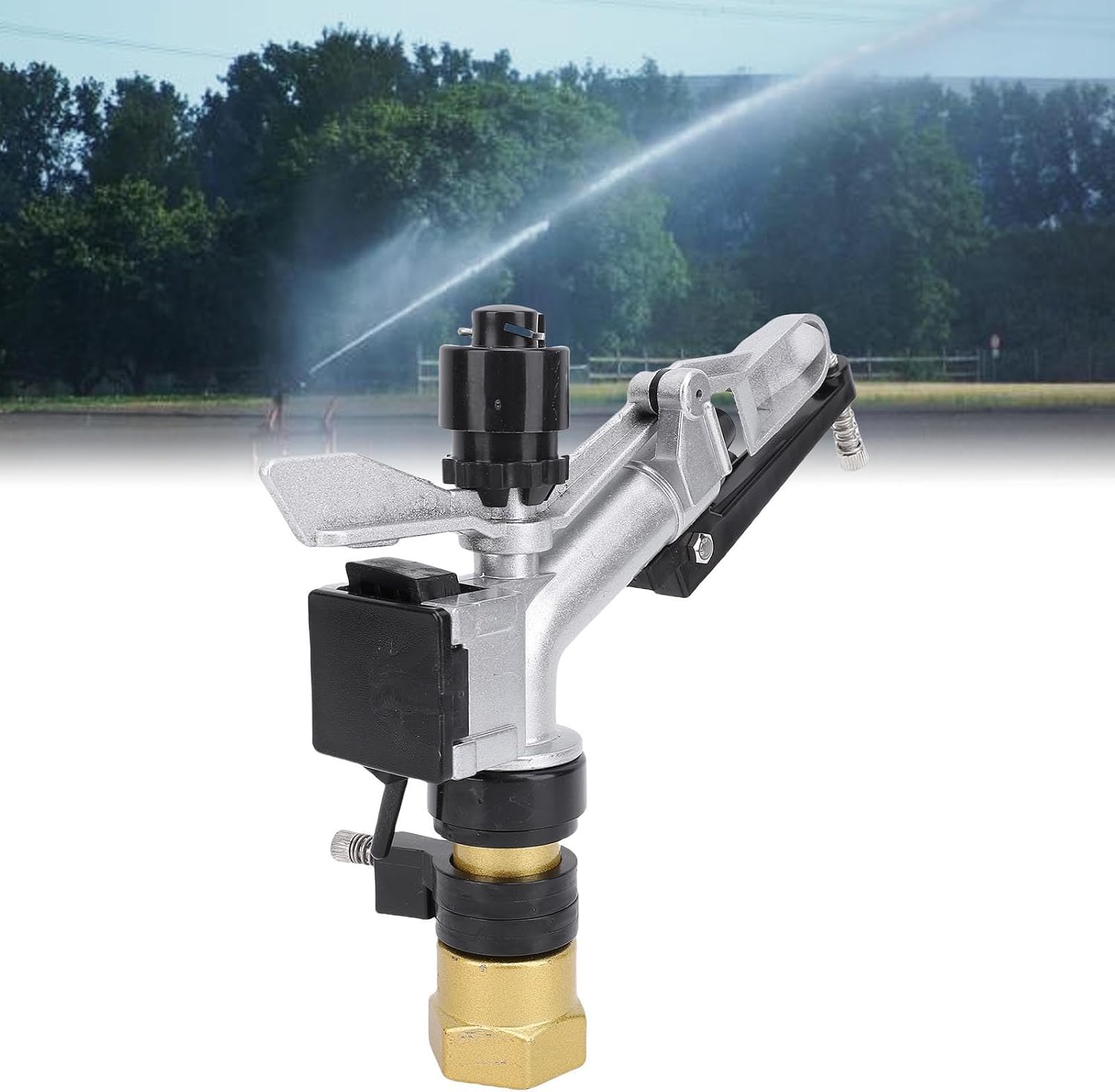 Water Spray Machine, Zinc Alloy Irrigation Spray Machine with Automatic Rotation, Suitable for Farm Yard G1 Interface, for Flower Bed Irrigation, Orchard Watering