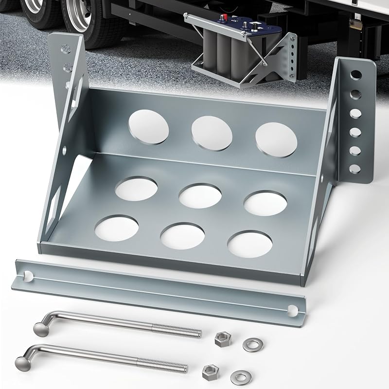 Bandeja metálica para bateria Yingsi-fty com suporte ajustável – até 27,00 x 17,93 x 19,05 cm