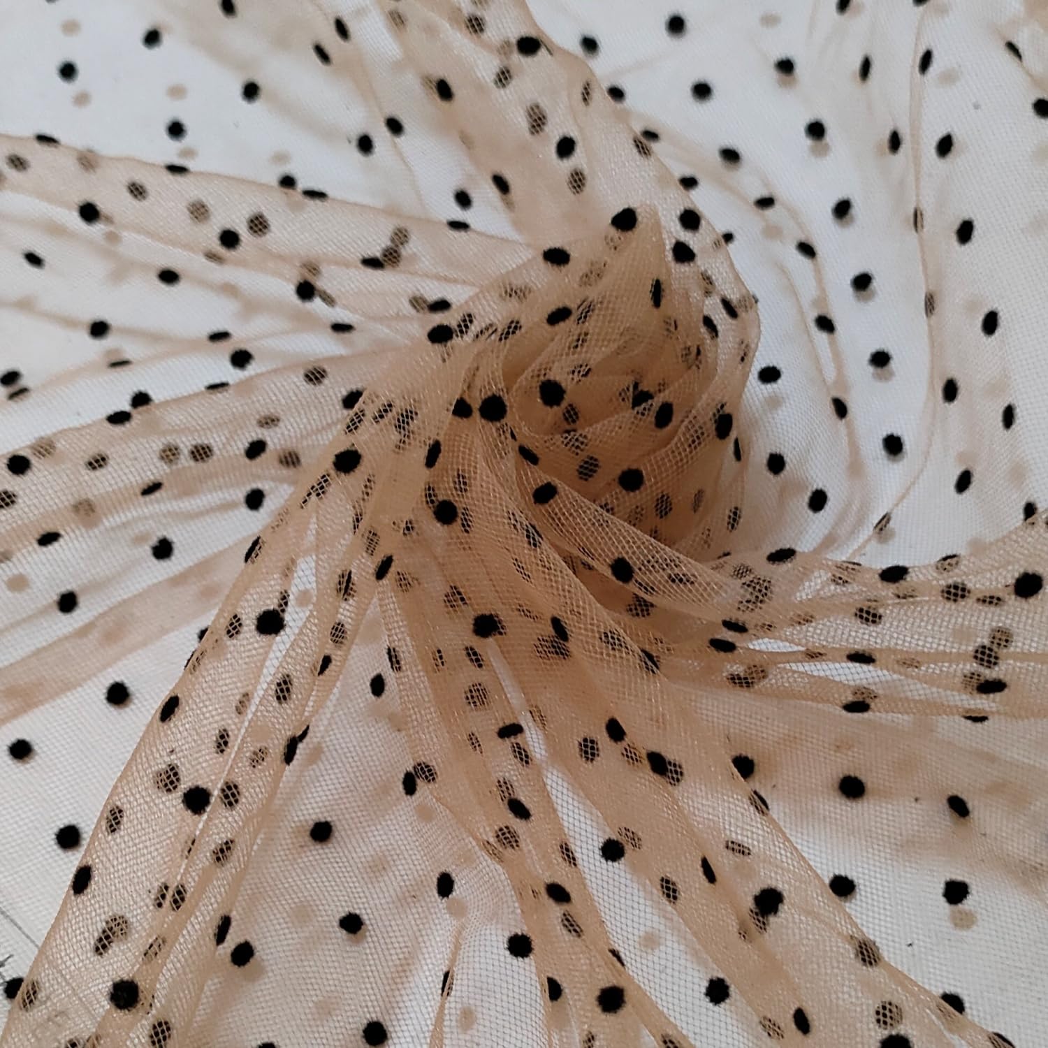 Amazon | moonfarm 水玉 チュール 生地 1～3m×幅155cm 選べる8色
