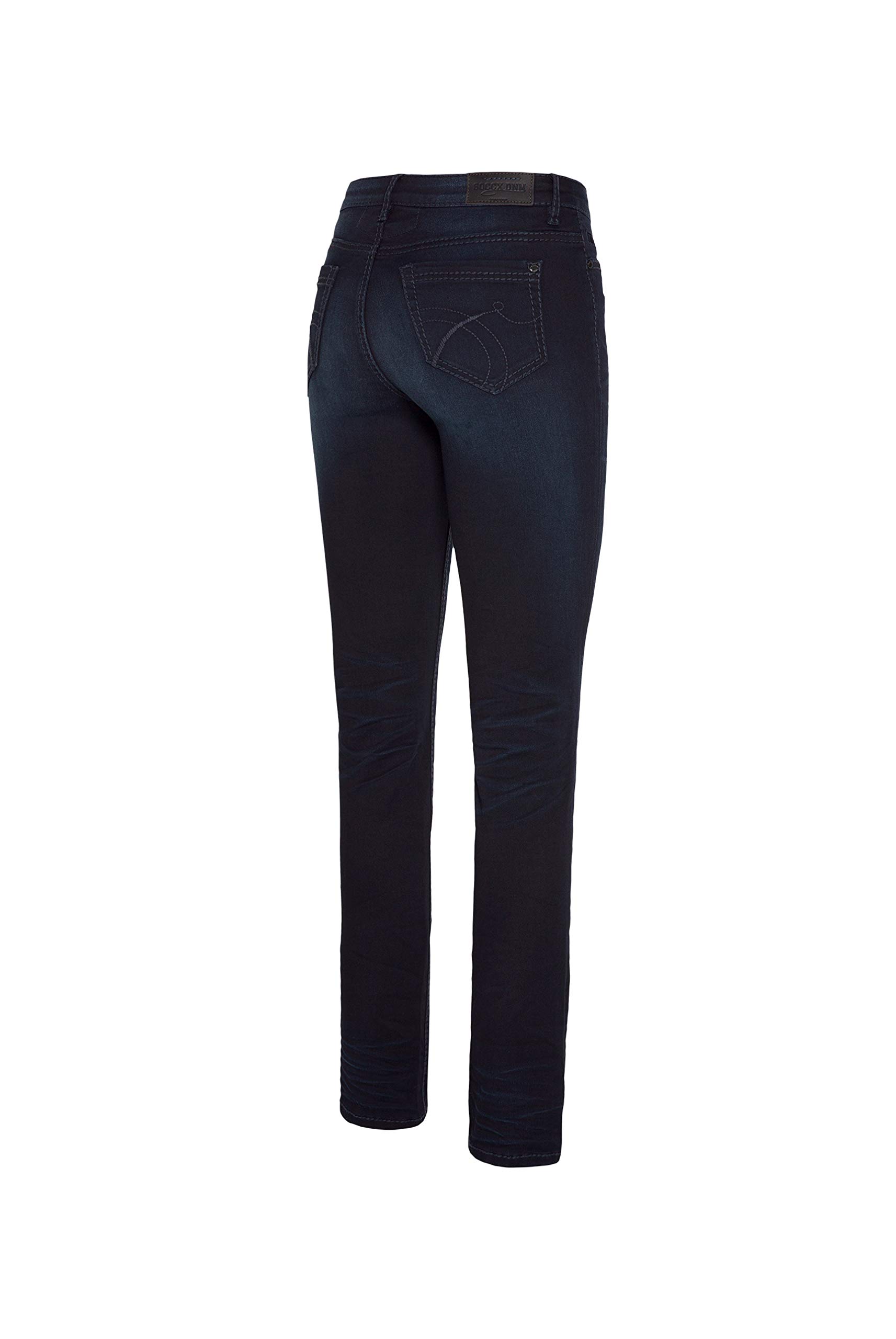 SOCCX Damen Jeans RO:My Regular Fit | Bequeme Stretch Denim mit geradem Bein, mittlerer Bundhöhe & formstabilem Alltag, Büro & City-Looks | Diverse Waschungen