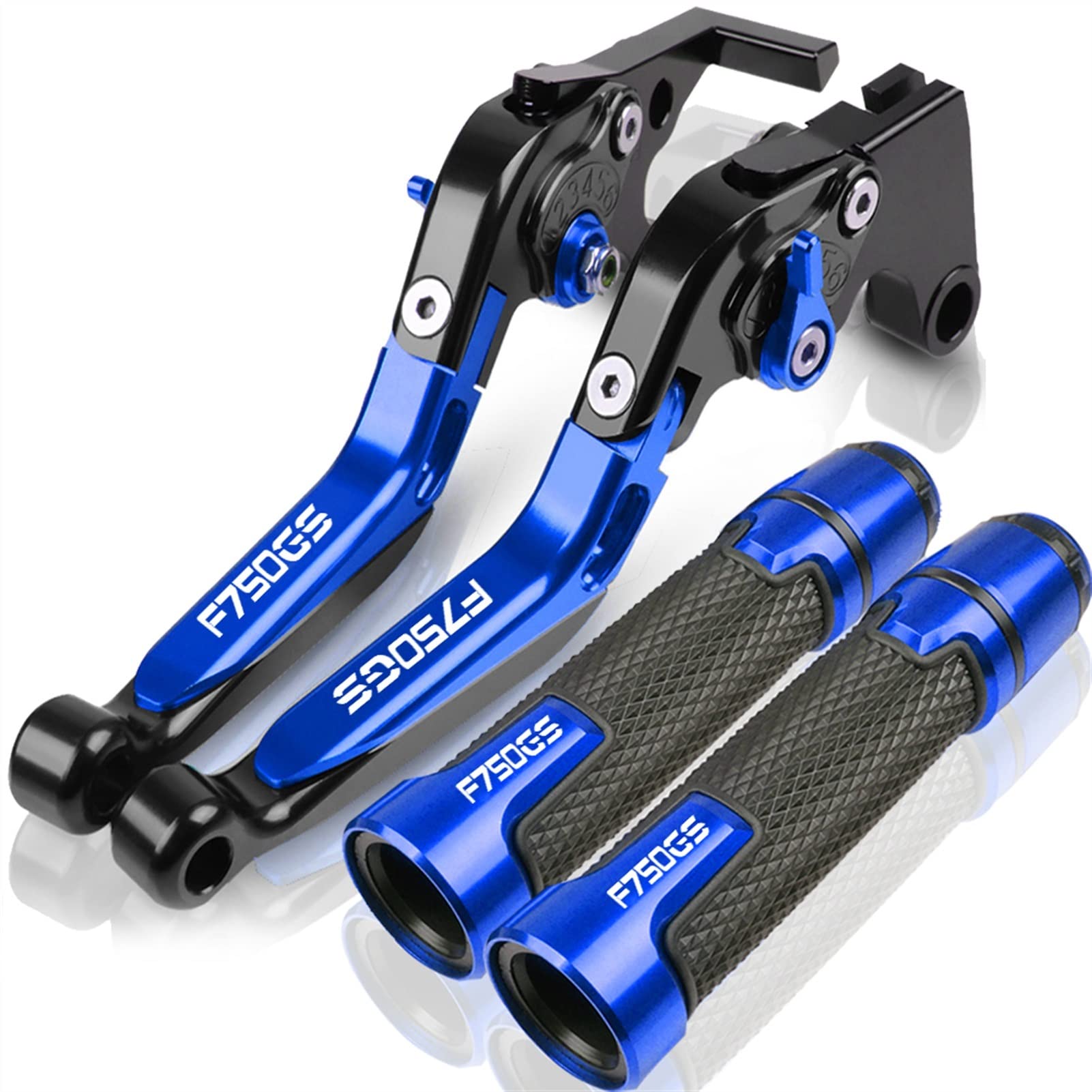 Leviers d'embrayage de frein BMW F750GS poignées de guidon WOODEY anodisés