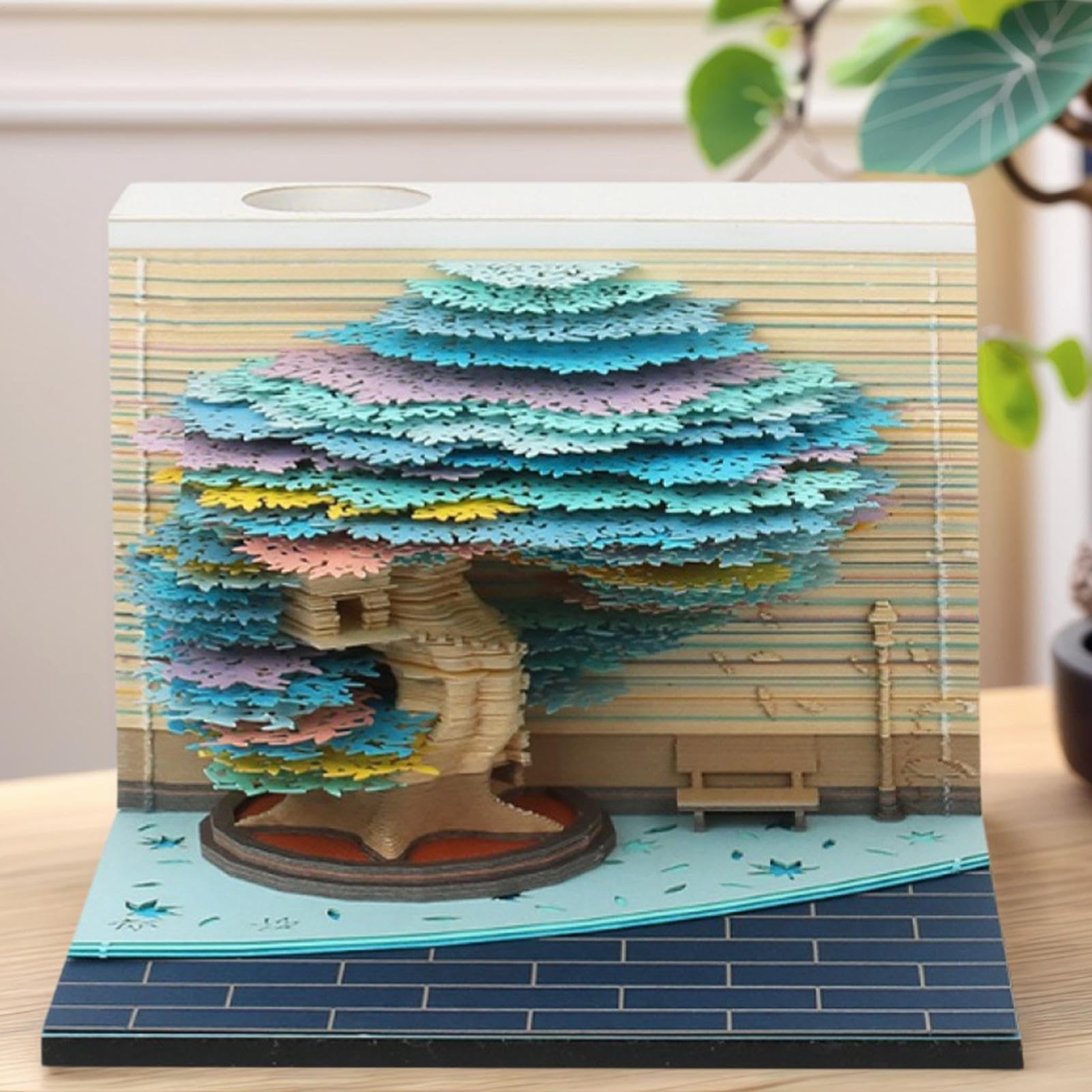 3D Calendario Da Scrivania 2026 - Albero 3D 2026 Agenda Blocco Note | Scultura Carta Arredo Casa per Famiglia Studente Insegnante Ufficio Scuola Università,Per Natale Casa Nuova Ufficio Studente