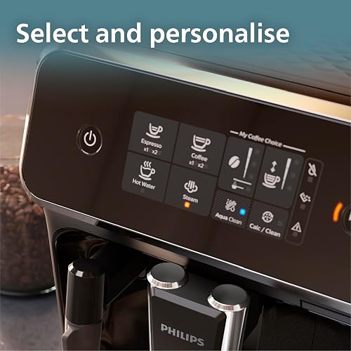 Philips 2200 Series Bean to Cup Coffee Machine - 2 Coffee Varieties, Classic Milk Frother & Cappuccino Maker, Quick-to-Clean, Ceramic Grinder, Fully Automatic Espresso machine - Black (EP2220/10) - 8