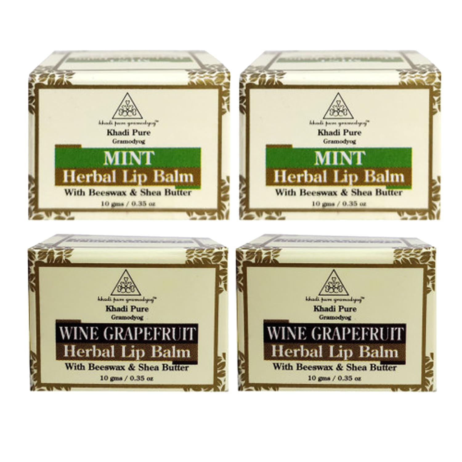 Khadi Pure Herbal Mint & Wine Lip Balm 10 g (Pack of 4) (40 g)-image-41