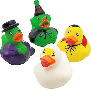 Halloween Rubber Duck Monster Toy Duckies for Kids, Bath Birthday Gifts Baby Showers Summer Beach and Pool Activity, 2