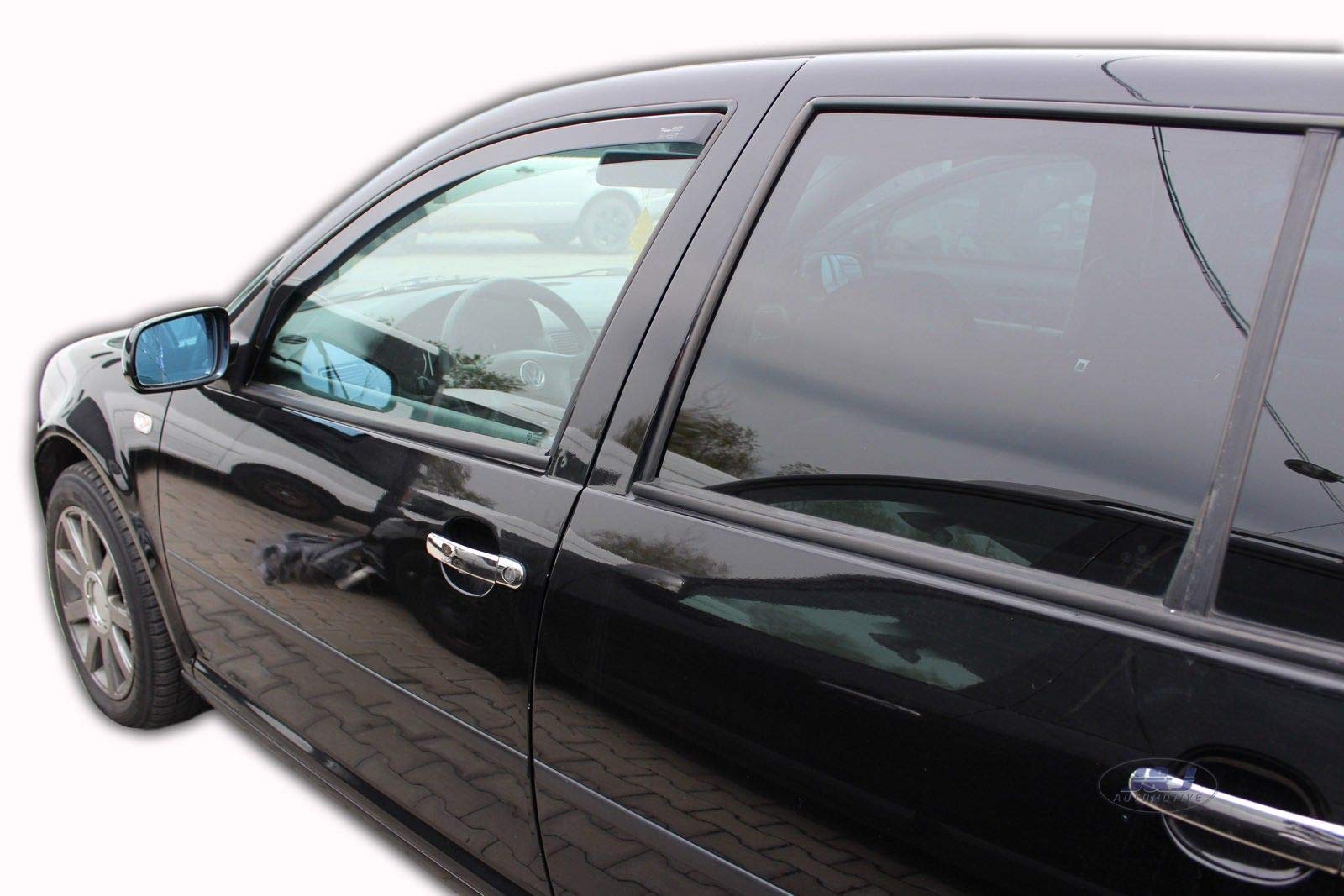 J&J AUTOMOTIVE Windabweiser für Volkswagen Golf 4 5-Türer 1997-2004 2tlg Heko Regenabweiser Vorne Getönt Dunkel