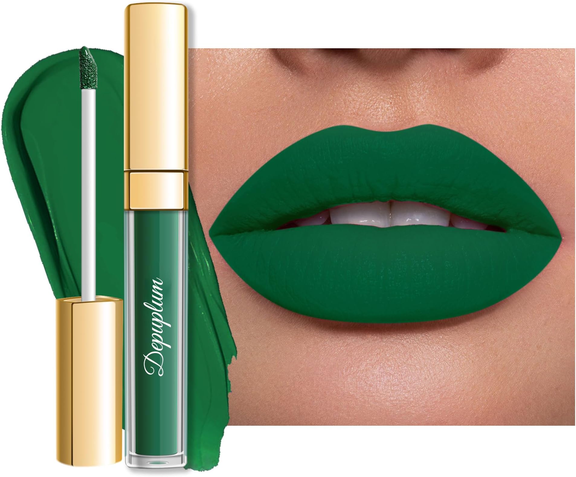 - Green Lipstick Matte for Women, Superstay Long Lasting Lipstick Smudgeproof Liquid Lipsticks, Cruelty Free Lip Makeup (DM02 Green Forest)