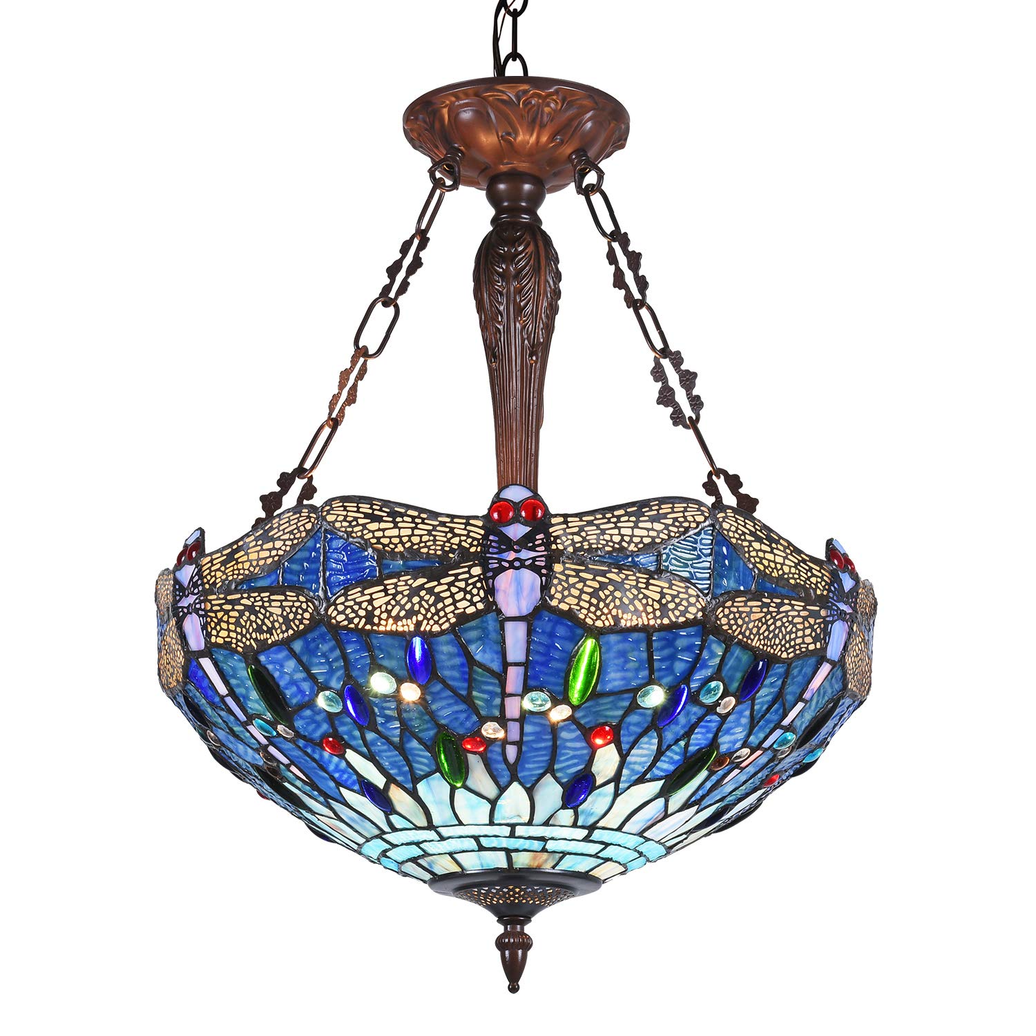 Buy Capulina Dragonfly Style Tiffany Pendant Lights Ceiling Light 18