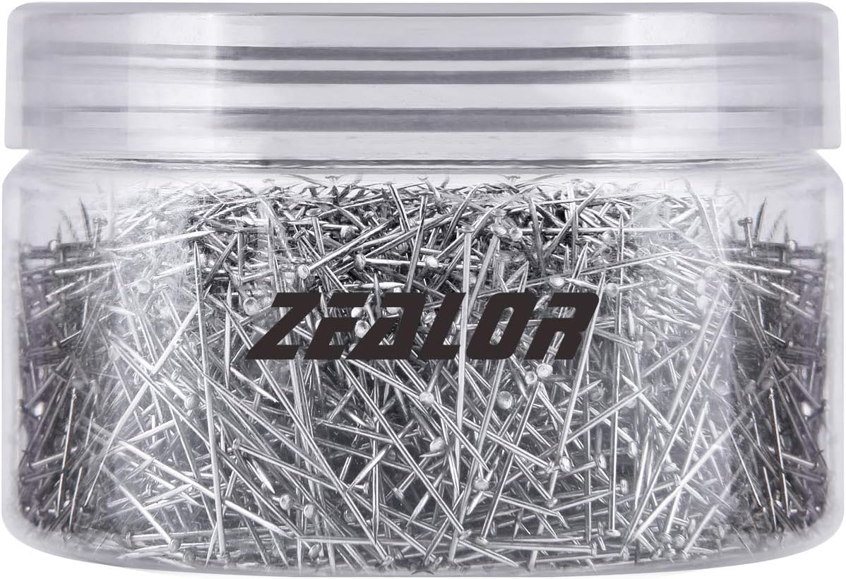 2500 Pieces Head Pins 26mm Fine Satin Pin Dressmaker Pins Stainless Steel for Sewing Crafts Quilting