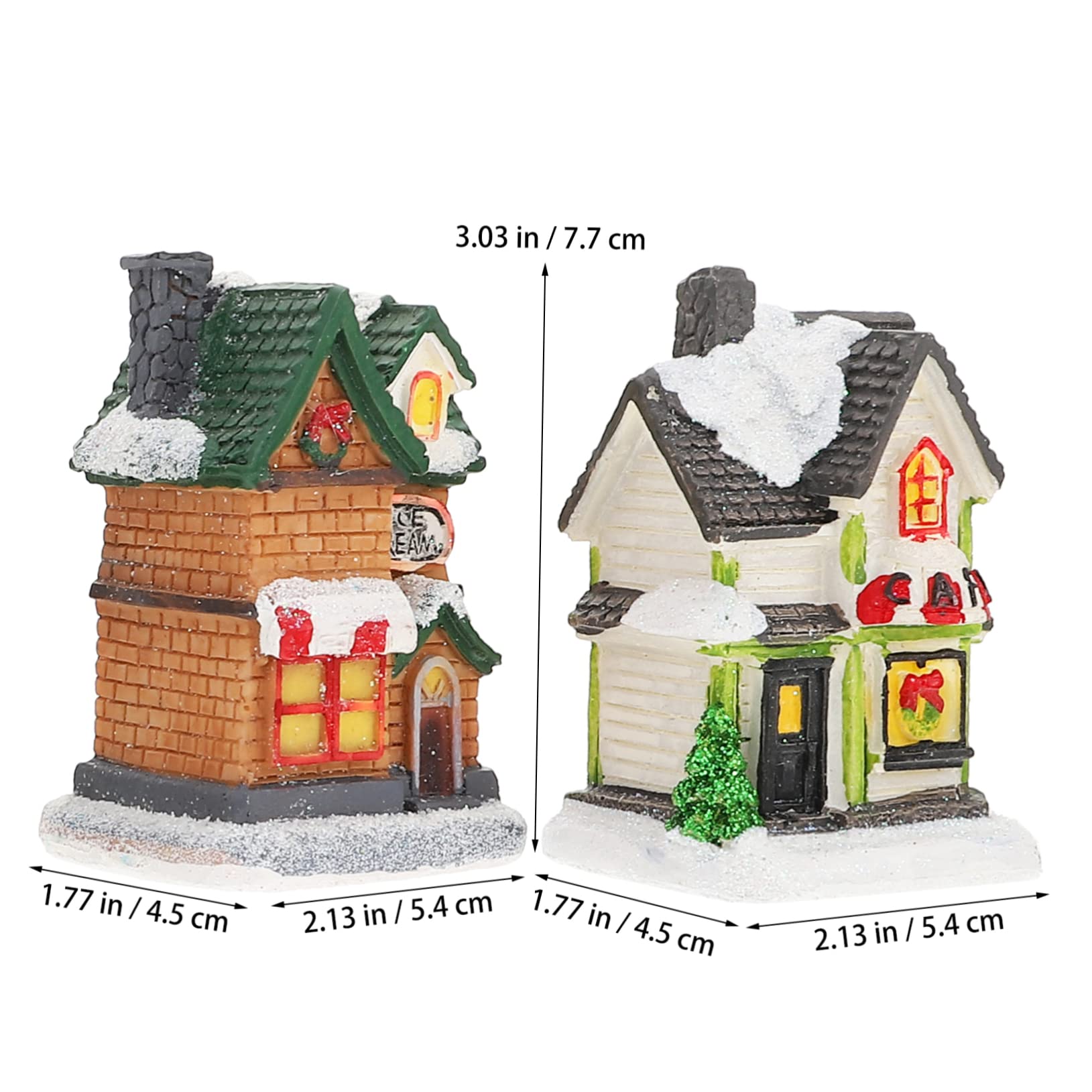 Zerodeko Adornos Luminosos para Casas de Nieve Casa Navideña Iluminación LED de Pueblo Navideño Iluminación LED para Decoración de Fiestas Interiores