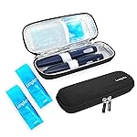 YOUSHARES Portable Insulin Cooler Travel Case - TSA Approved Diabetic Medication Cooling Bag, EVA Insulated Organizer for Epi Pens, Refrigerated Diabetes Supplies Carrying Storage Kit with 2 Ice Pack