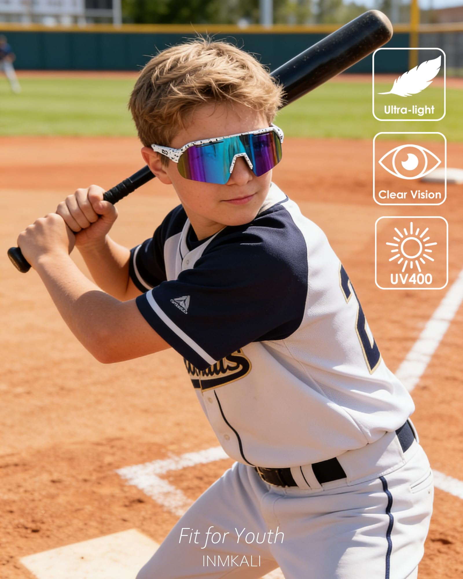 Occhiali da sole sportivi per uomo e donna, per pesca, guida, ciclismo, corsa, baseball, golf, UV400