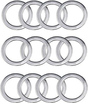 12Pcs Silver Thick Stainless Pedal Washer for Bike | Thick Stainless Steel. Rust-Resistant. Protects Crank Arms. Fits Mountain and Road Bikes. Easy Install.