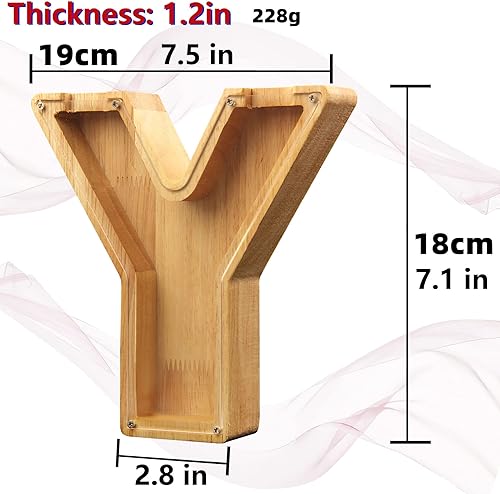 Miniatura 64 de TAONE Hucha personalizada para niños con grabado láser, alcancía de madera personalizada