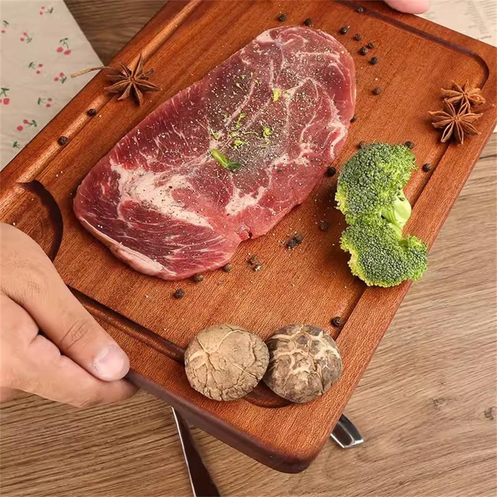 Küchen-Steakbrett Hölzerner Steakteller, Steaktablett, Western-Brotteller(50x30cm)