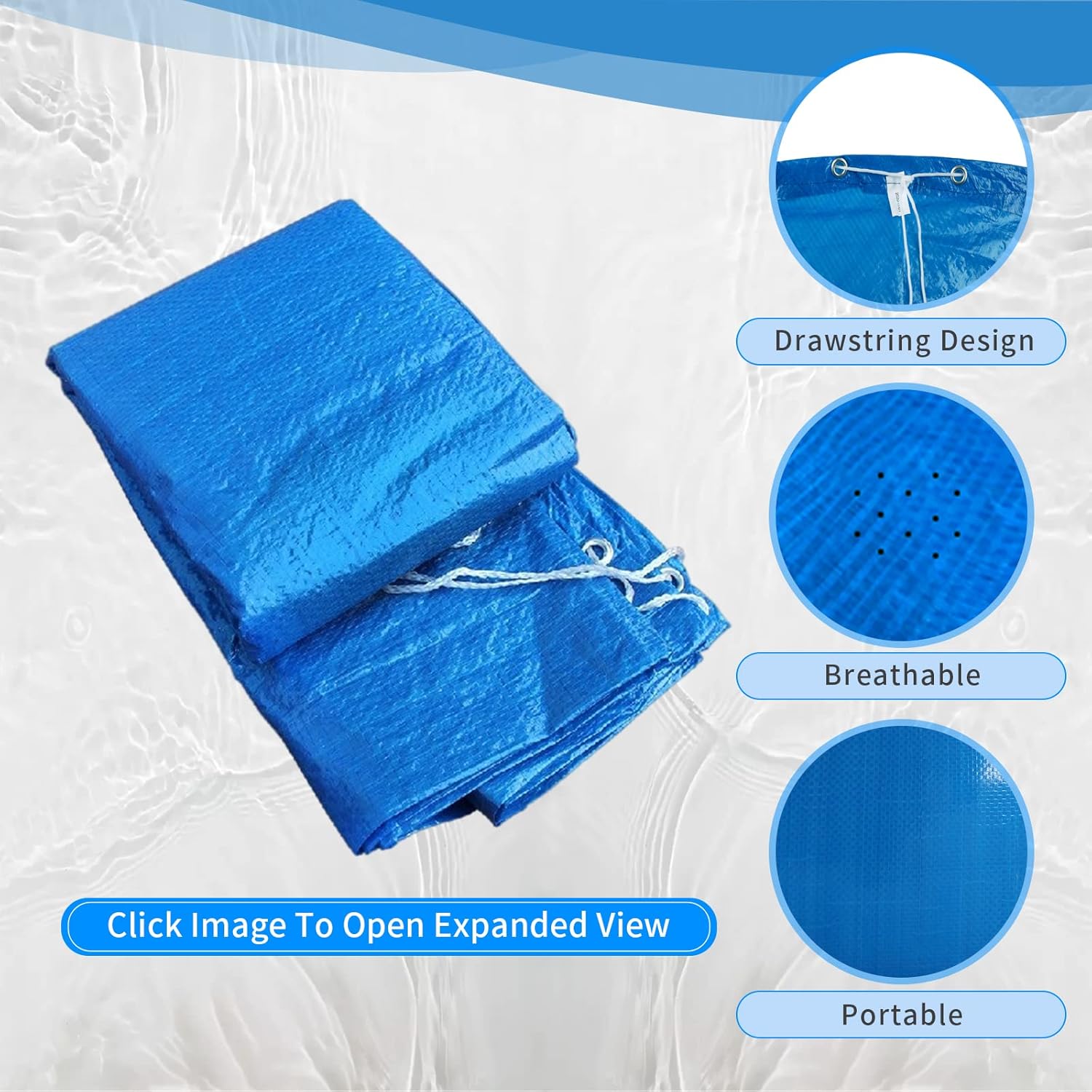 10ft Round Pool Cover, Inflatable Swimming Pools Easy Set Slip