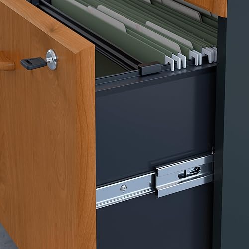 Miniatura 4 de Bush Business Muebles Series Un 84" por 84" Corner estación de trabajo con 3cajones Archivo, Hansen Cherry