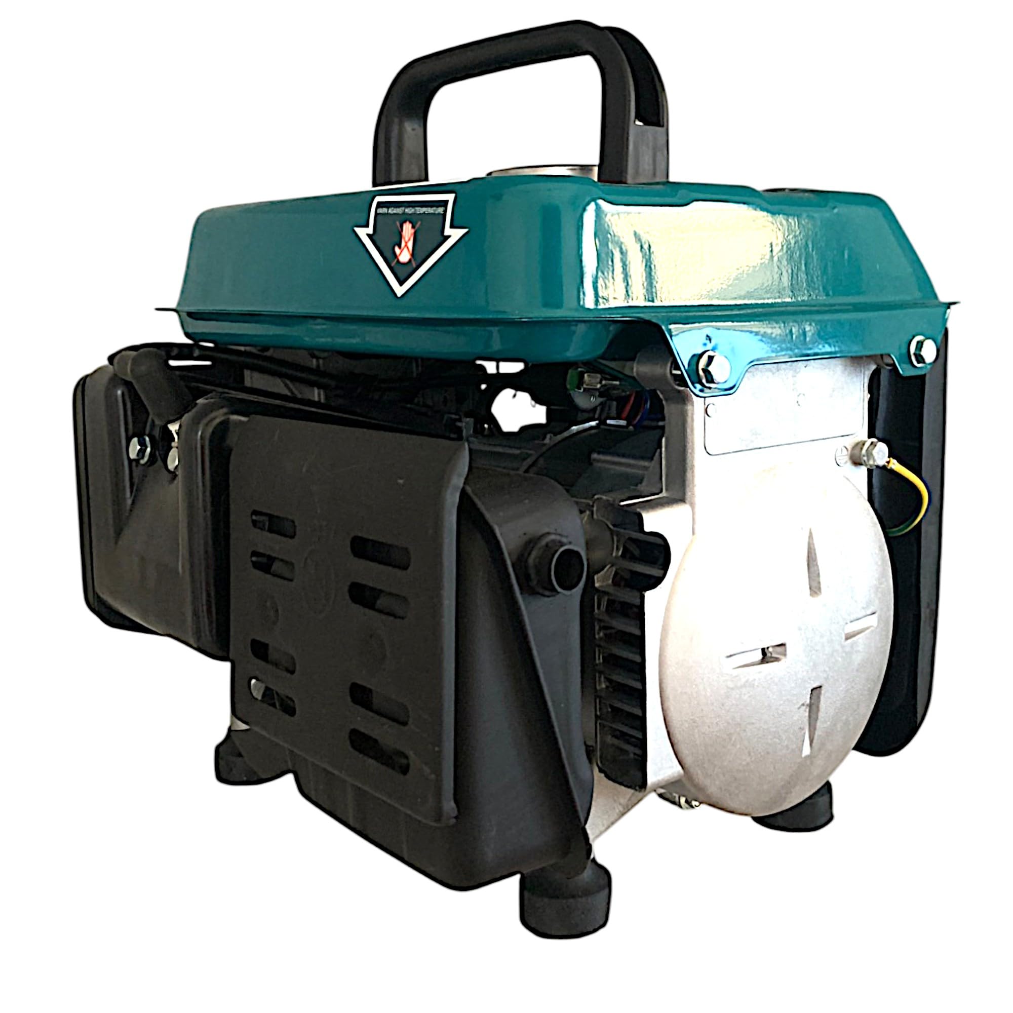 Gruppo Elettrogeno Generatore di Corrente 63CC a 2 Tempi Miscela 1200-1500W 2HP Trasportabile Tensione Nominale 220-240V 3000 Giri/Minuto per Casa, Garage, Officina