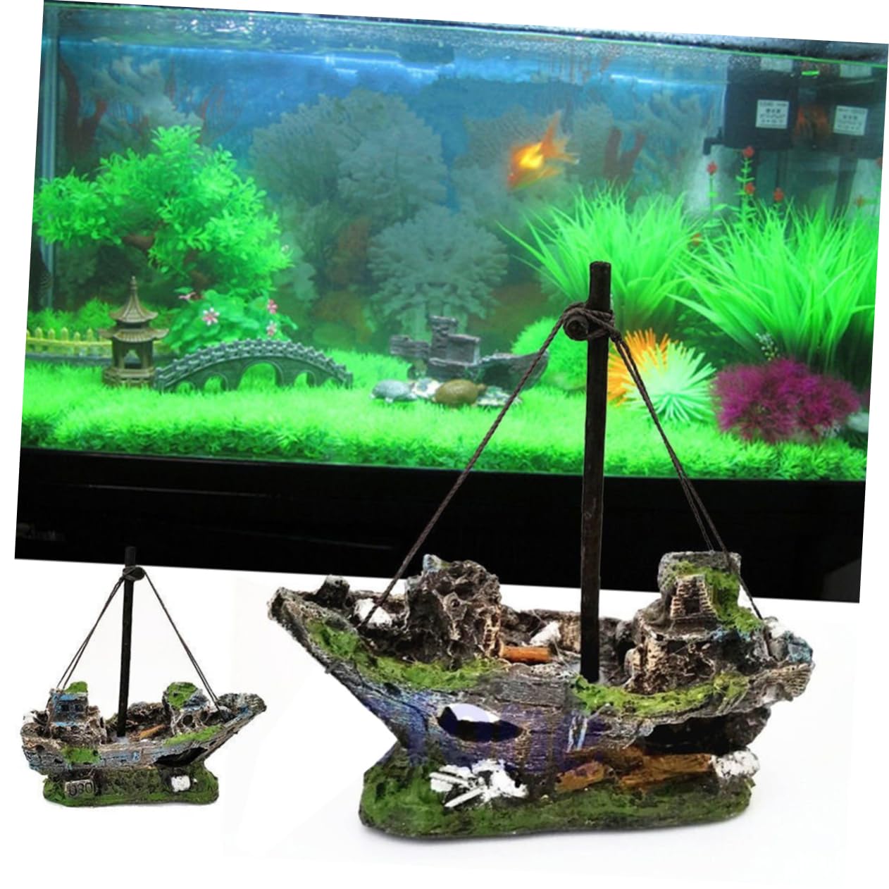 dfo fish accessories NOLITOY 2pcs Tank Decorations Aquarium Aquarium Ornaments Aquarium Aquarium Decor Thematic Ornaments Miniature Fish Tank for Betta Fish Fishing Boat Sculpture : Pet Supplies The Stowaway Fish Gripper Ice Strong Outdoors Rush Creek 360 Round Color:Orange