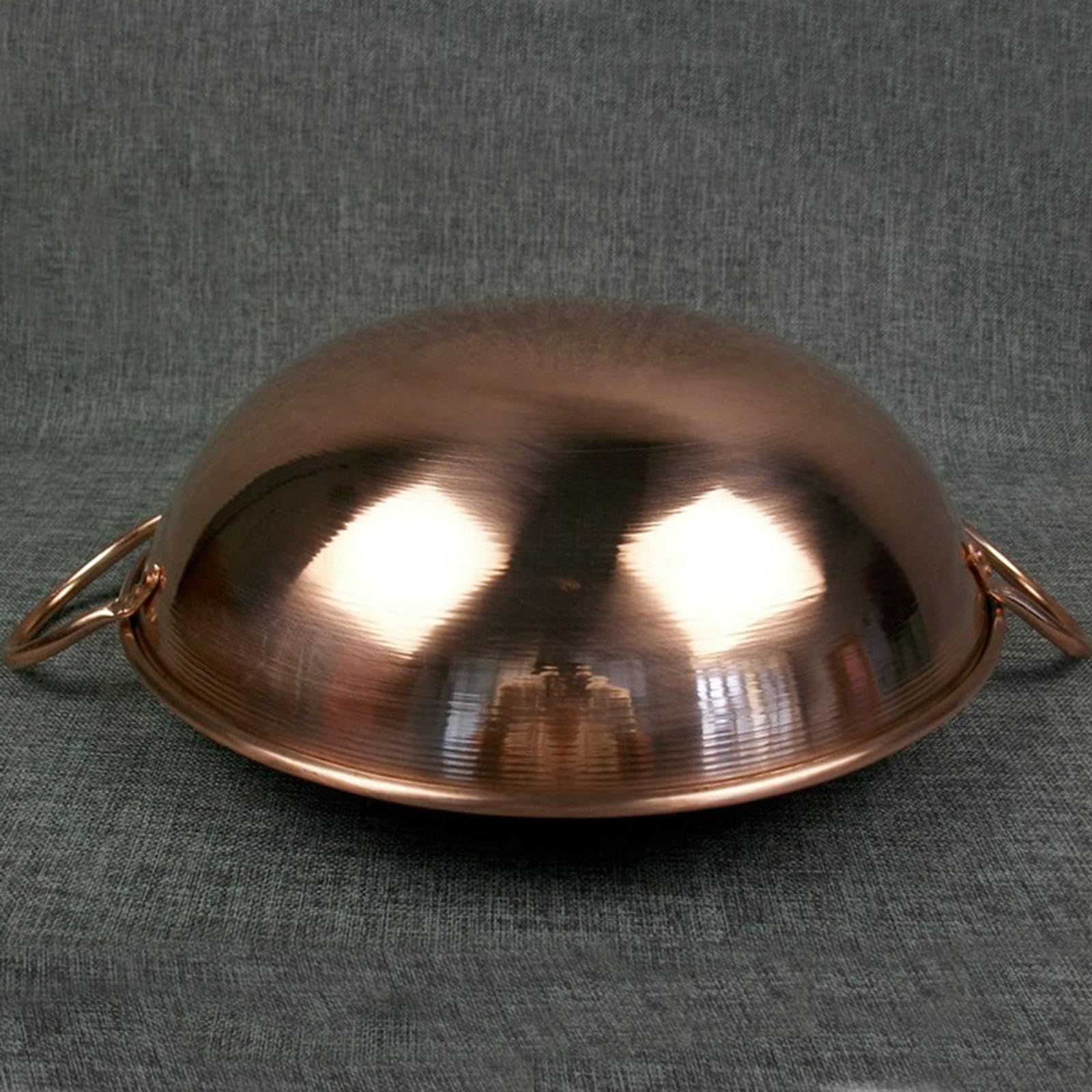 Topf aus reinem Kupfer ohne Deckel, schöne Form, Bratpfanne, Schmorpfanne, Kupfer-Kochgeschirr, 28 cm