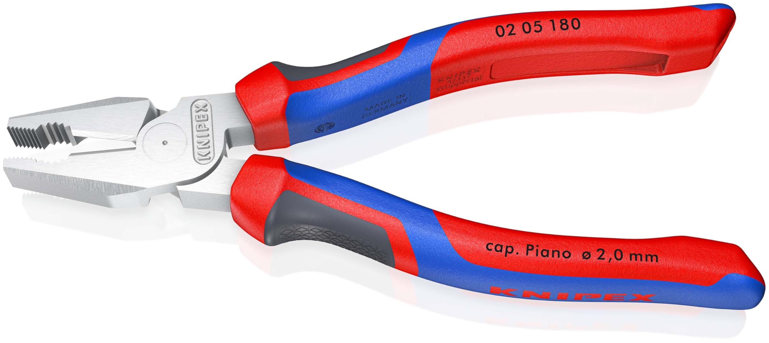 KNIPEX Szczypce uniwersalne o zwiększonym przełożeniu chromowany z rękojeściami Comfort 180 mm, 02 05 180