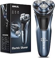 GDKLXL Rechargeable Electric Razor for Men: IPX7 Waterproof, 5D Flex Blades, 90-Min Battery, Pop-Up Trimmer - Sensitive Skin Friendly & Travel Ready